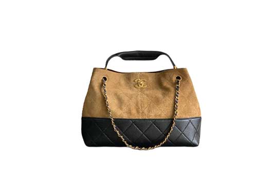 Chanel 36cm Suede Patchw