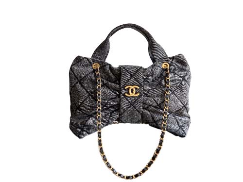 Chanel Bow Handbag Charc