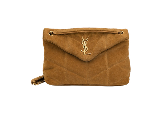 YSL Caramel Camel Suede 