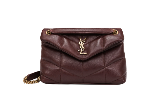 YSL Burgundy Brown Loulo