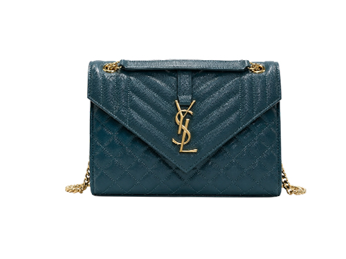 YSL Denim Blue Envelope 