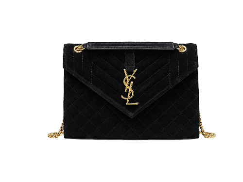 YSL Noir Black Suede Env